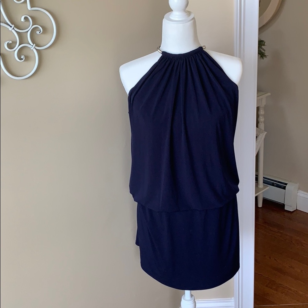 Jessica Simpson Halter Blouson Dress